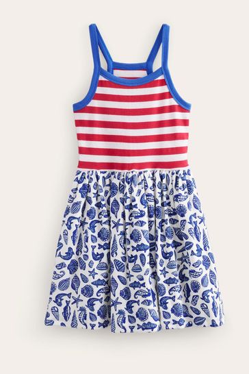 Buy Boden Blue Seashore Strappy Hotchpotch Dress from Next Taiwan