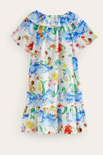 Buy Boden Cream Mermaid Pull On Holiday 100 Cotton Dress from Next Denmark