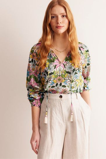 Buy Boden Green Serena 100 Cotton Blouse from Next Cyprus