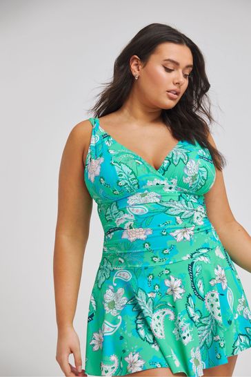 Simply Be Blue Magisculpt Lose Up To An Inch Swimdress