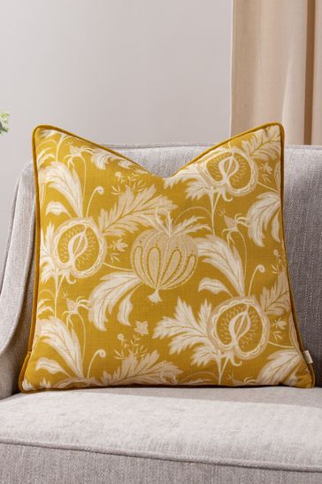 Evans Lichfield Saffron Chatsworth Heirloom Piped Cushion