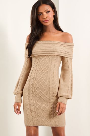 Knitted short dress clearance
