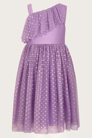 Mauve polka dot dress hotsell