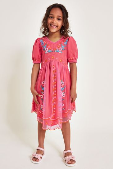 Monsoon girls pink dress top
