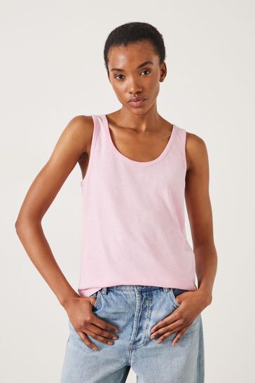 Hush Pink Cotton Slub Tank Top