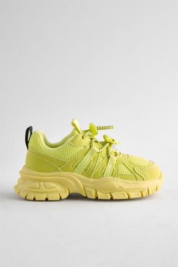 Yellow chunky trainers discount