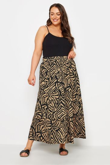 Buy Yours Curve Paisley Print Textured Maxi Skirt from Next Bahrain