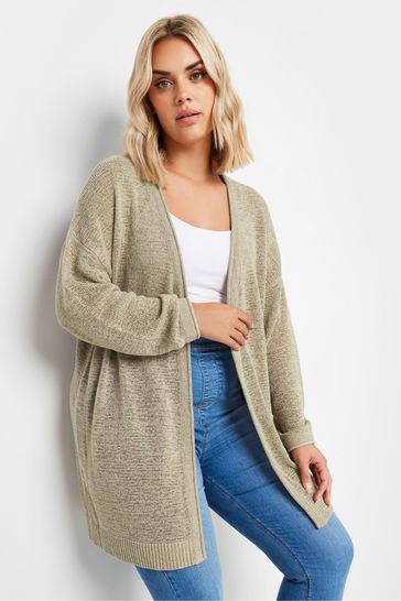 Yours Curve Natural Knitted Cardigan