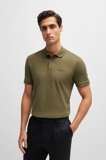 Boss pima cotton polo shirt store