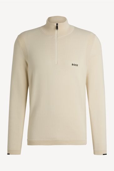 Buy BOSS BOSS Slim Fit Zip Placket Mercerised Cotton Polo Shirt from Next Bahrain