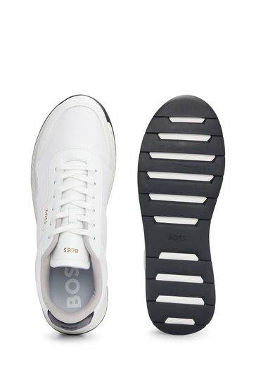 Boss white trainers outlet
