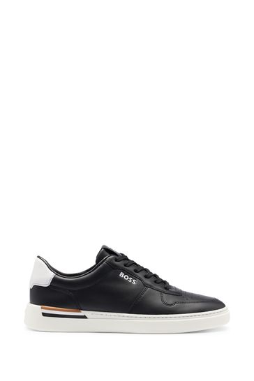 Buy BOSS Signature Detail Cupsole Trainers in Leather from Next Bahrain