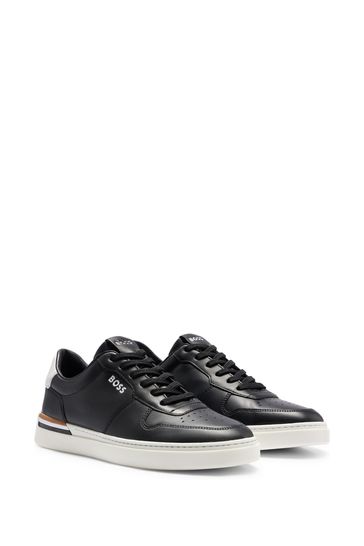 Boss leather sneakers shop