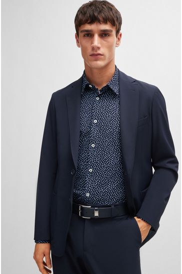 Buy BOSS Printed Stretch Slim Fit Shirt from Next Bahrain