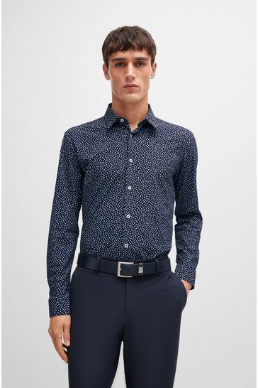 Boss slim fit shirt online