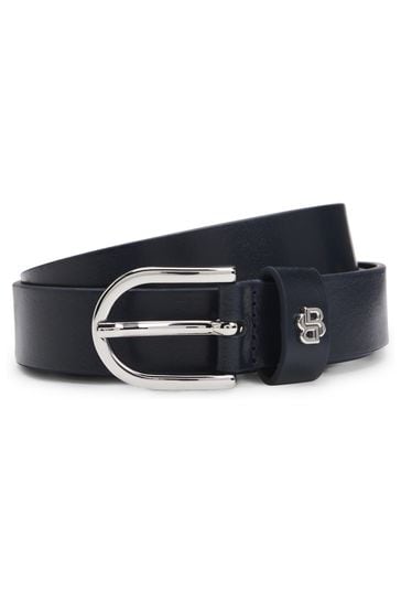 Boss leather belt top