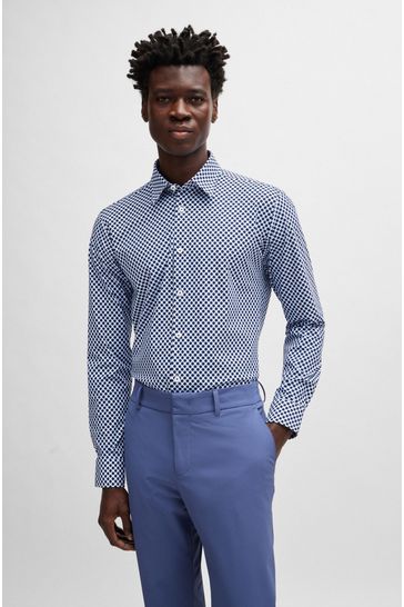 Buy BOSS Printed Stretch Slim Fit Shirt from Next Bahrain