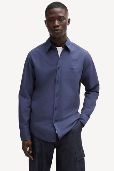 Buy BOSS Blue Regular Fit Poplin 100 Cotton Shirt from Next Bahrain