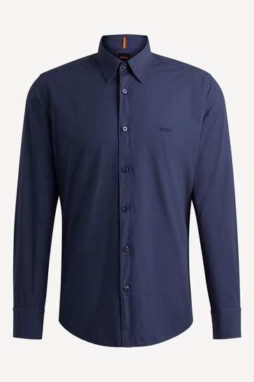 Buy BOSS Blue Regular Fit Poplin 100 Cotton Shirt from Next Bahrain