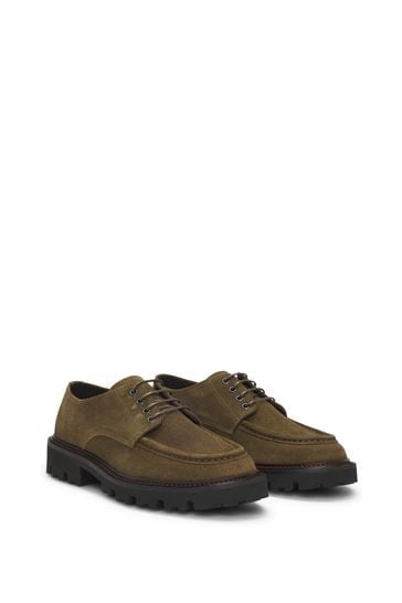 Buy BOSS Green Derby Shoes in Suede With Apron Toe from Next Bahrain