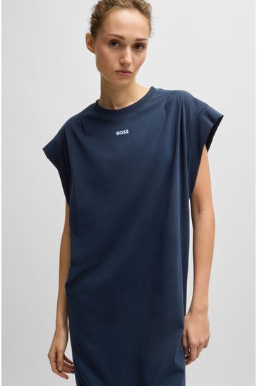 Boss blue dress cheap