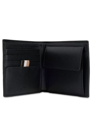 Buy BOSS Black Wallet With Logo Detail And Signature Stripe from Next Bahrain