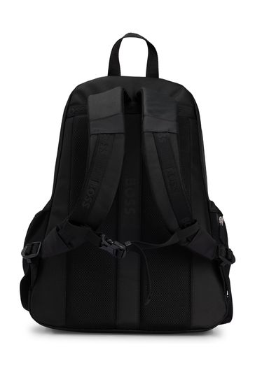 BOSS Black Net Pocket Backpack With Logo Detail