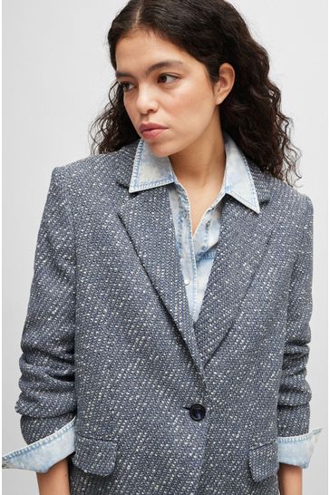 Boss tweed jacket top