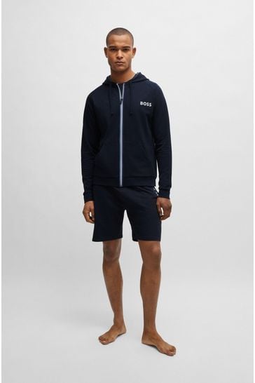 Boss navy hoodie cheap