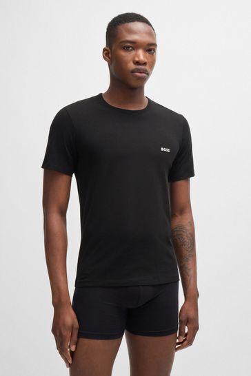 Buy BOSS Green Of Embroidered Logo 100 Cotton Underwear T Shirts 3 Pack from Next Bahrain