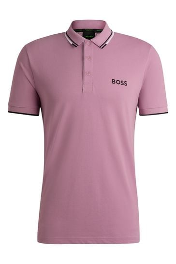 Buy BOSS Purple Paddy Pro Golf Tipped Polo Shirt from Next Bahrain