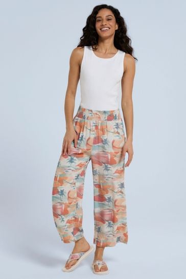 Buy Animal Orange Tassia Printed Cropped Beach Trousers from Next Ukraine
