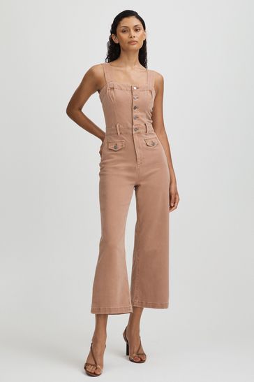 Cropped wide leg jumpsuit deals