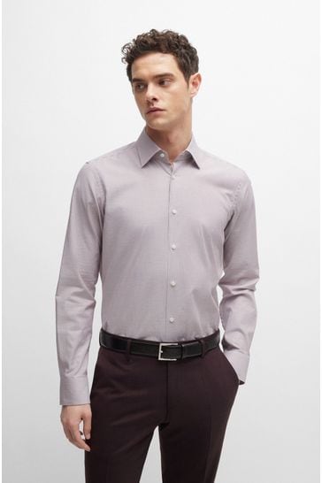BOSS Red Regular-Fit Easy-Iron Shirt In Stretch Cotton