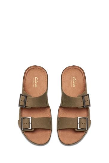 Buy Clarks Green Olive Nubuck Brookleigh Sun Sandals from Next Slovenia