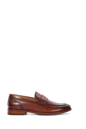 Dune London Brown Wide Fit Sulli Sole Penny Loafers