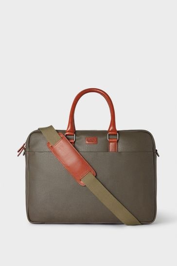 Buy OSPREY LONDON Waxed Canvas Glazed Calf Leather Grantham Laptop Bag from Next Kuwait
