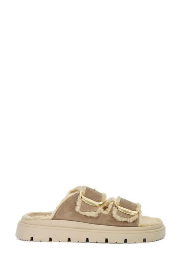 Dune cream sandals deals