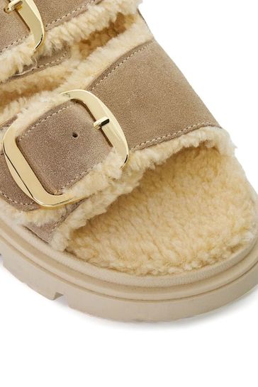 Dune cream sandals clearance