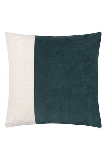 Furn Slate Blue Coba Washed Velvet Cushion