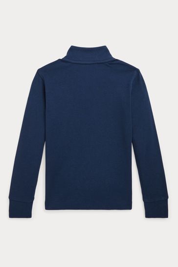 Navy blue polo quarter zip store
