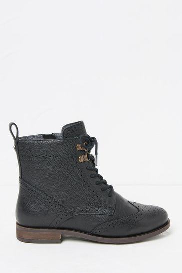 Black brogue ankle boots store
