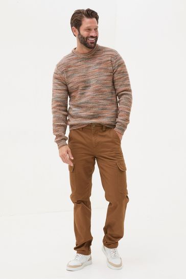 Buy FatFace Wardly Brown Tan Canvas Cargo Trousers from Next Denmark