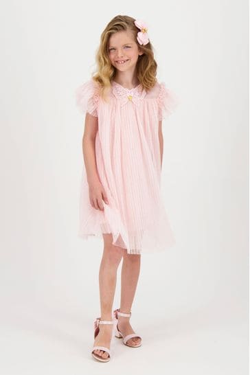 Angels Face Pink Cho Spotted Tulle Butterfly Dress