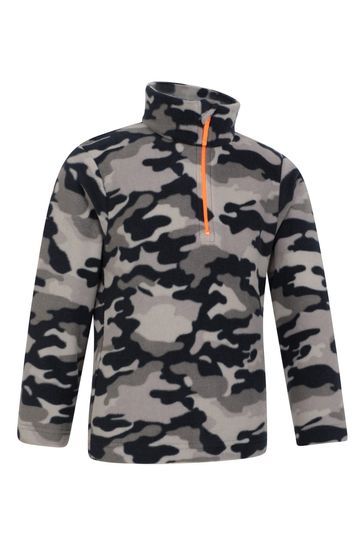 Buy Mountain Warehouse Grey Pursuit Printed Kids Half Zip Fleece from Next Bahrain