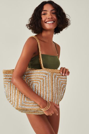 Buy Accessorize Natural Jute Beach Bag from Next Belgium
