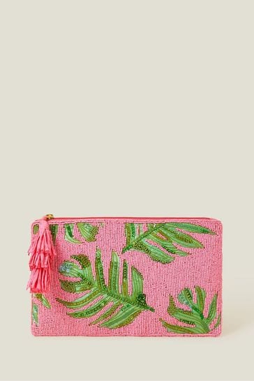 Pink embellished clutch bag shop