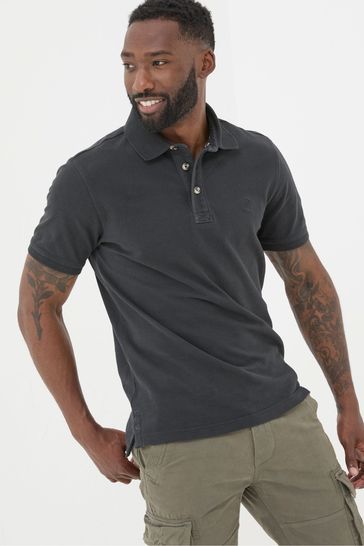Buy FatFace Black Pique Polo Shirt from Next Bahrain