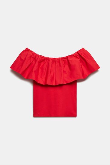 Cotton bardot top best sale