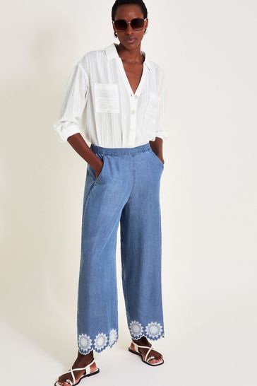 Monsoon white trousers hotsell